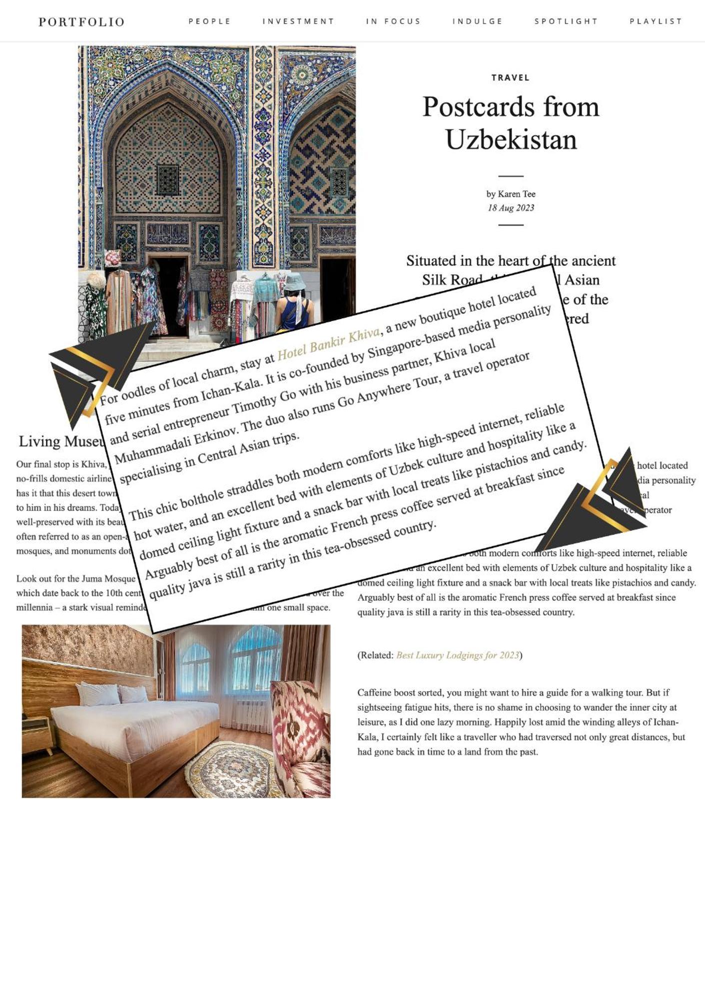 Hotel Bankir Khiva Eksteriør bilde